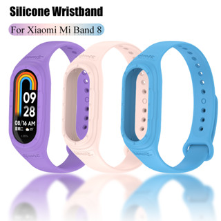 Silicone Strap For Xiaomi Mi Band 8 NFC Sport Band Replacement Belt Integrated SmartWatch Wristband For Xiaomi Mi Band 8 Accessories