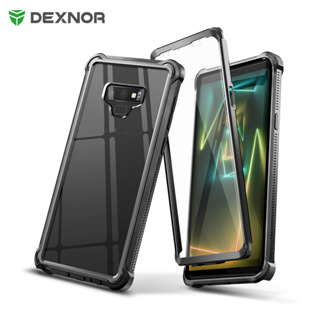 Dexnor เคสโทรศัพท์มือถือแบบแข็ง ใส 360 องศา กันกระแทก ทนทาน พร้อมตัวป้องกันหน้าจอ สําหรับ Galaxy Note 9