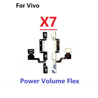 อะไหล่ปุ่มกดสวิตช์เปิดปิด ควบคุมระดับเสียง สายเคเบิ้ลอ่อน แบบเปลี่ยน สําหรับ Vivo X7 X7 Plus