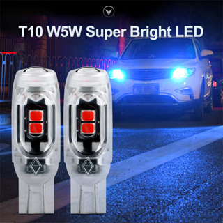 หลอดไฟ LED T10 W5W 3030 5SMD สําหรับติดป้ายทะเบียนรถยนต์ รถจักรยานยนต์ 2 ชิ้น