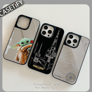 เคสโทรศัพท์มือถือกระจก ลายเอเลี่ยน โยดา สตาร์วอร์ส มีลายด้านข้าง สําหรับ Iphone 13Promax 14Pro 13 11 12Promax 13Promax 12 13 14