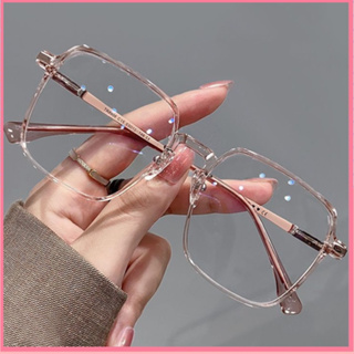 [จัดส่งในกทม] แฟชั่นเกาหลี แว่นกรองแสง กรอบแว่นสีน้ำตาล แว่นสายตาสั้น0-400° แว่นตาแฟชั่น เครื่องประดับแฟชั่น Unisex