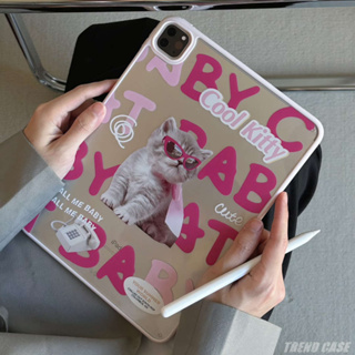 เคสซิลิโคนใส ลายการ์ตูนแมวน่ารัก สําหรับ iPad 10.2 9th 8th 7th Generation Air 4 Air 5 10.9 10.5 Pro 11 2022 10th 10.9