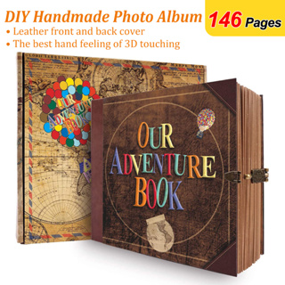 สมุดอัลบั้มรูปภาพแฮนด์เมด DIY สไตล์ย้อนยุค 146 หน้า สําหรับเป็นของขวัญวันครบรอบแต่งงาน
