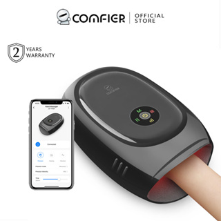 Comfier เครื่องนวดมือไฟฟ้า เครื่องนวดมือแบบไร้สาย แบบชาร์จไฟได้ ควบคุมผ่านแอป Hand Massager CF-4101APP-BL