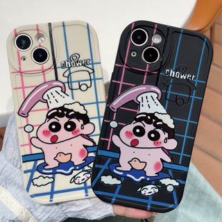 เคส Samsung A14 A04 A12 A73 A53 A52 A52S A33 A32 A23 A72 A22 A13 4G 5G A03S A02S A11 A02 A03 A51 A50 A50S A30S A20 A30 A20S A10S A21S M12 M22 M32 M11 M02 เคสมือถือซัมซุง Cartoon cute bathing crayon Shin-chan เคสโทรศัพท์มือถือ