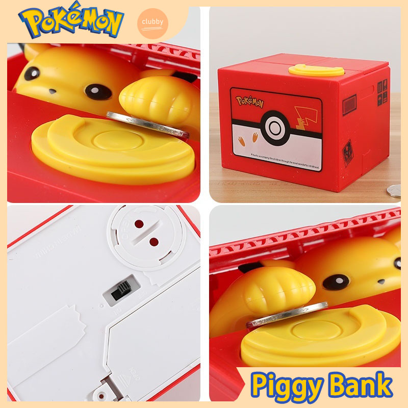 กระปุกออมสิน-โปเกมอน-piggy-bank-น่ารักมากๆ-pikachu-กล่องเหรียญ-ราคาถูก-ของขวัญของเล่นเด็ก