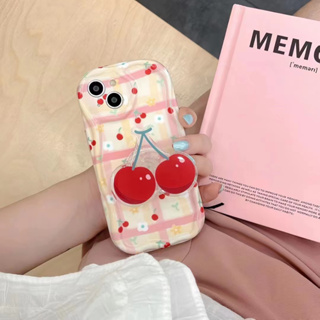 เคสโทรศัพท์มือถือ ลายเชอร์รี่ พร้อมขาตั้ง สําหรับ iPhone 11 12 12pro 12promax 13 13pro 13promax 14 14pro 14promax