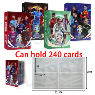ใหม่ อัลบั้มการ์ด รูปดาวฟุตบอล สามารถใส่การ์ดฟุตบอลได้ 240 ใบ Messi C Ronaldo football card album ของขวัญเด็กชาย