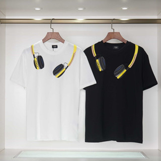พร้อมส่ง เสื้อยืดแขนสั้นลําลอง พิมพ์ลายโลโก้ FD ขนาดใหญ่ แฟชั่นฤดูร้อน สําหรับผู้ชาย และผู้หญิง ไซซ์ XS-3XL 02574