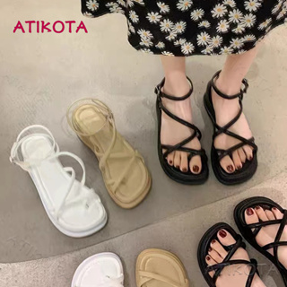 Atikota รองเท้าแตะลําลอง ใส่สบาย เหมาะกับเดินชายหาด สําหรับผู้หญิง