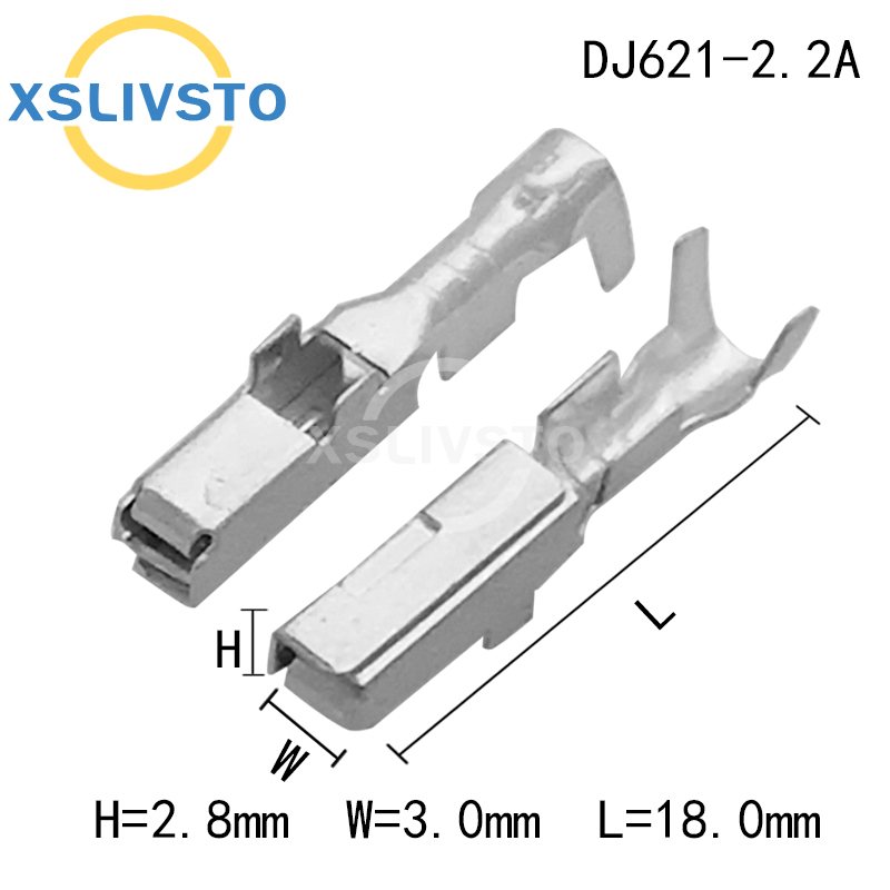 100 ชิ้น 2.2 มิลลิเมตรชายหญิงรถ Crimp Terminals ST740673-3 8100-0457/ ...