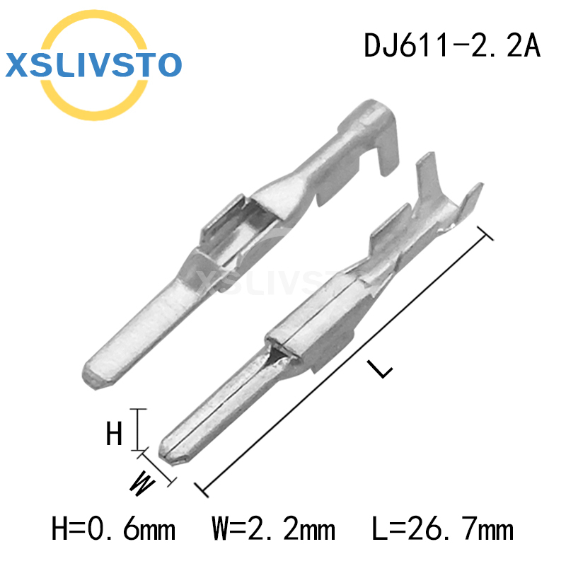 100 ชิ้น 2.2 มิลลิเมตรชายหญิงรถ Crimp Terminals ST740673-3 8100-0457/ ...