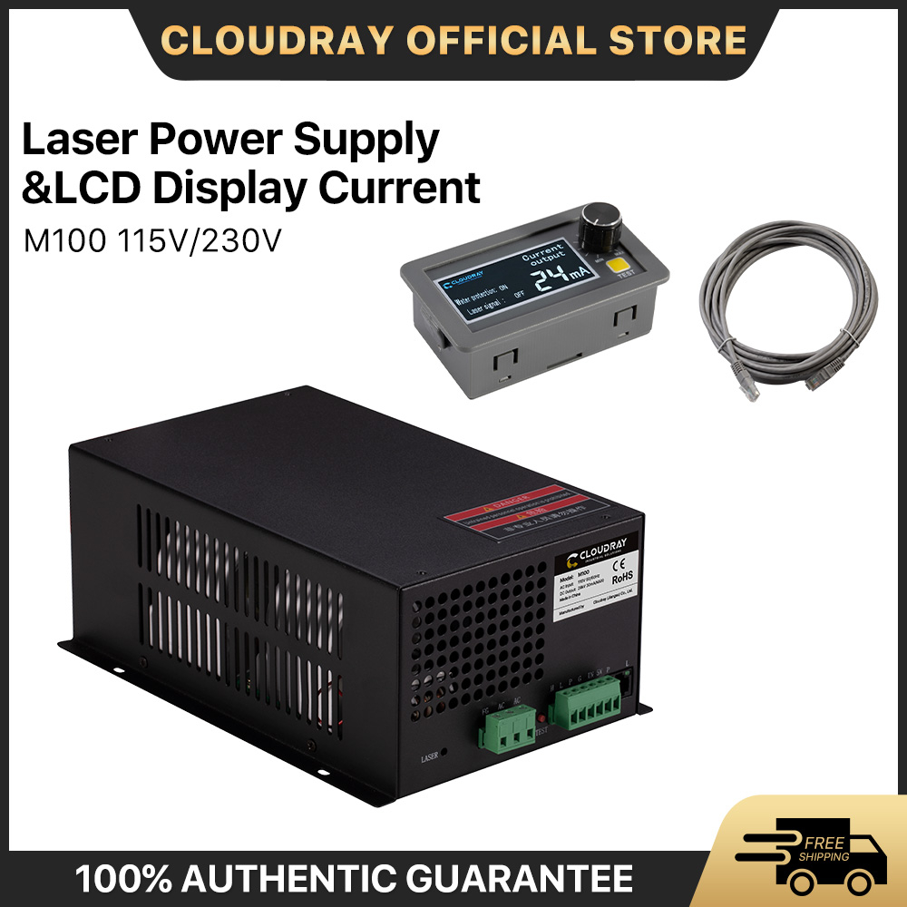 cloudray-co2-พาวเวอร์ซัพพลายเลเซอร์-80-100w-co2-สําหรับเครื่องแกะสลักเลเซอร์-m100