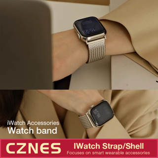 สายนาฬิกาข้อมือ ไม่จางหาย ขนาด 41 มม. 45 มม. สําหรับ Iwatch SE S6 S7 S8 S9