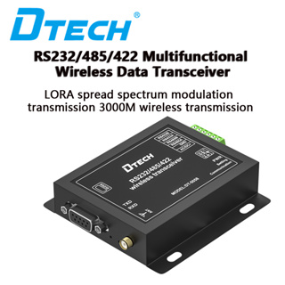 Dtech RS232 เป็น LORA RS232 RS485 RS422 เป็น LORA อุปกรณ์ส่งสัญญาณข้อมูลไร้สาย 3,000M สําหรับระบบอัตโนมัติ