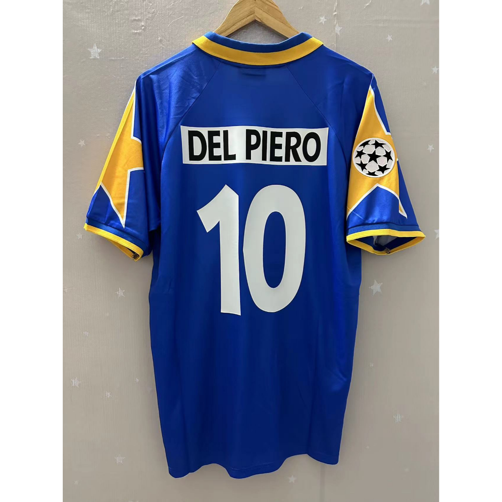 เสื้อกีฬาแขนสั้น-ลายทีมชาติฟุตบอล-juventus-vialli-del-piero-deschamps-คุณภาพสูง-95-96