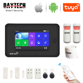 Daytech TUYA SMART APP ชุดอุปกรณ์รักษาความปลอดภัยในบ้านอัจฉริยะ  พร้อมรีโมท เชื่อมต่อผ่าน WiFi/GSM ควบคุมผ่านแอป (สีดำ) รุ่น TA03-KIT1