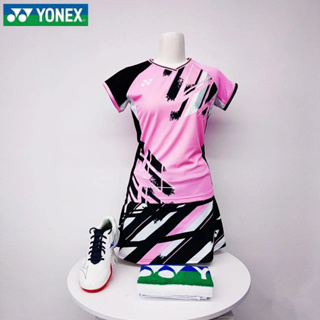 Yonex เสื้อกีฬาแบดมินตัน แขนสั้น ดูดซับเหงื่อ แห้งเร็ว สําหรับเด็กผู้ชาย และผู้หญิง
