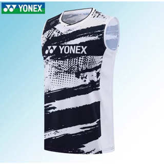 Yonex เสื้อกีฬาแบดมินตัน แขนกุด แบบแห้งเร็ว สําหรับผู้ชาย