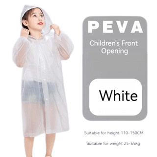 เสื้อกันฝน PEVA แบบเต็มตัว ไม่ใช้แล้วทิ้ง แฟชั่นสําหรับเด็ก ชุดกันฝน ชุดกันฝนเด็ก