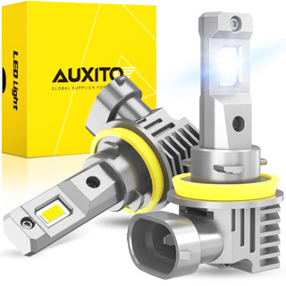 Auxito หลอดไฟตัดหมอก LED M6 16000LM 72W H11 HB3/9005 6500k สีขาวเย็น H11/H16(JP) ปรับได้ แบบเปลี่ยน สําหรับรถยนต์ 2 ชิ้น