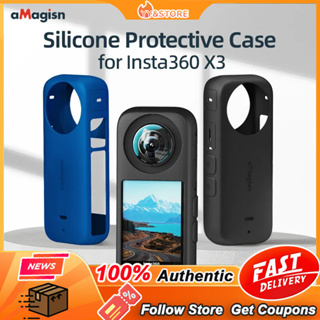 Amagisn Insta360 X3 เคสซิลิโคน อุปกรณ์เสริม สําหรับป้องกันตัวเครื่อง Insta360 ONE X3