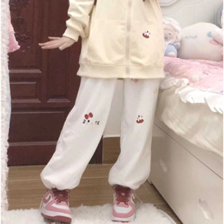 Sanrio Hello Kitty กางเกงเลกกิ้ง กางเกงนอน กางเกงลําลอง สีดํา นุ่ม สําหรับผู้หญิง Y2K Kawaii