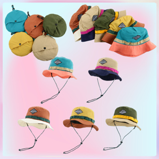 หมวกบักเก็ตกันแดด แบบแห้งเร็ว สีคอนทราสต์ สไตล์ญี่ปุ่น เหมาะกับฤดูร้อน สําหรับผู้หญิง