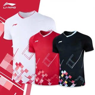 เสื้อกีฬาแบดมินตัน Li Ning แบบแห้งเร็ว ดูดซับเหงื่อ สําหรับแข่งขันทางวัฒนธรรม