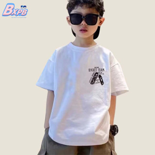 Bxpb ใหม่ เสื้อยืดลําลอง ผ้าฝ้าย แขนสั้น ระบายอากาศ ใส่สบาย เหมาะกับฤดูร้อน สําหรับเด็กผู้ชาย 100-160 ซม.
