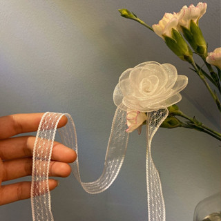 Decorative lace, ribbons, flower streamers, hair band accessories