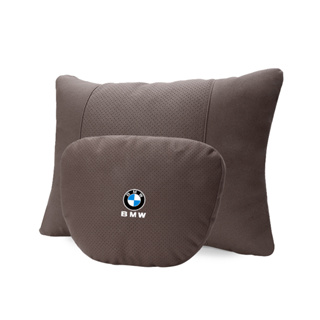 For BMW Car Suede Neck Protection Pillow Waist Pillow Perforated Breathable Biological Velvet Cotton Core E36 X1 E60 G20 G30 E34 X3 X1 E84 X1 F48 X4 X5 G05  X5 F15 X6 E70 E21