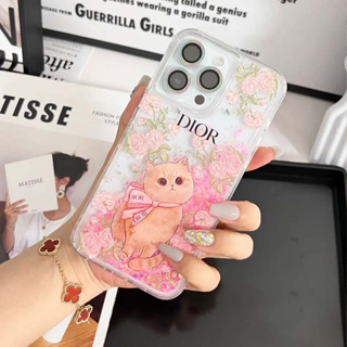 เคสโทรศัพท์มือถือแบบแข็ง ใส กันกระแทก มีทรายไหล แต่งกลิตเตอร์ หรูหรา สําหรับ iPhone 13 14 pro max 12PROMAX 11PRO 11PROMAX 14 14PRO 14PLUS