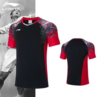 เสื้อกีฬาแบดมินตัน Li Ning ดูดซับเหงื่อได้ดี แบบแห้งเร็ว สําหรับผู้ชาย และผู้หญิง