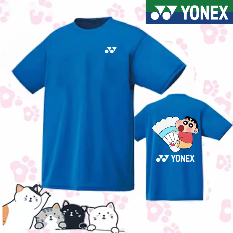 yonex-ใหม่-เสื้อกีฬาแบดมินตัน-เทนนิส-เทนนิส-พิมพ์ลาย-2023-สําหรับผู้ชาย-และผู้หญิง