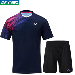 Yonex ชุดกีฬาแบดมินตัน แขนสั้น แห้งเร็ว เหมาะกับฤดูร้อน สําหรับผู้ชาย และผู้หญิง