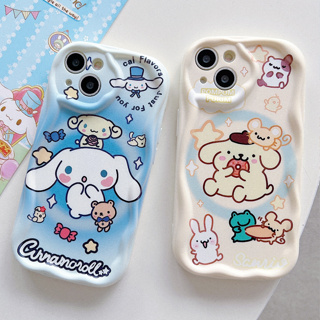 เคส Samsung A14 A04 A12 A73 A53 A52 A52S A33 A32 A23 A72 A22 A13 4G 5G A03S A02S A11 A02 A03 A51 A50 A50S A30S A20 A30 A20S A10S A21S M12 M22 M32 M11 M02 เคสมือถือซัมซุง ขอบครีม การ์ตูนน่ารัก เคสโทรศัพท์มือถือ