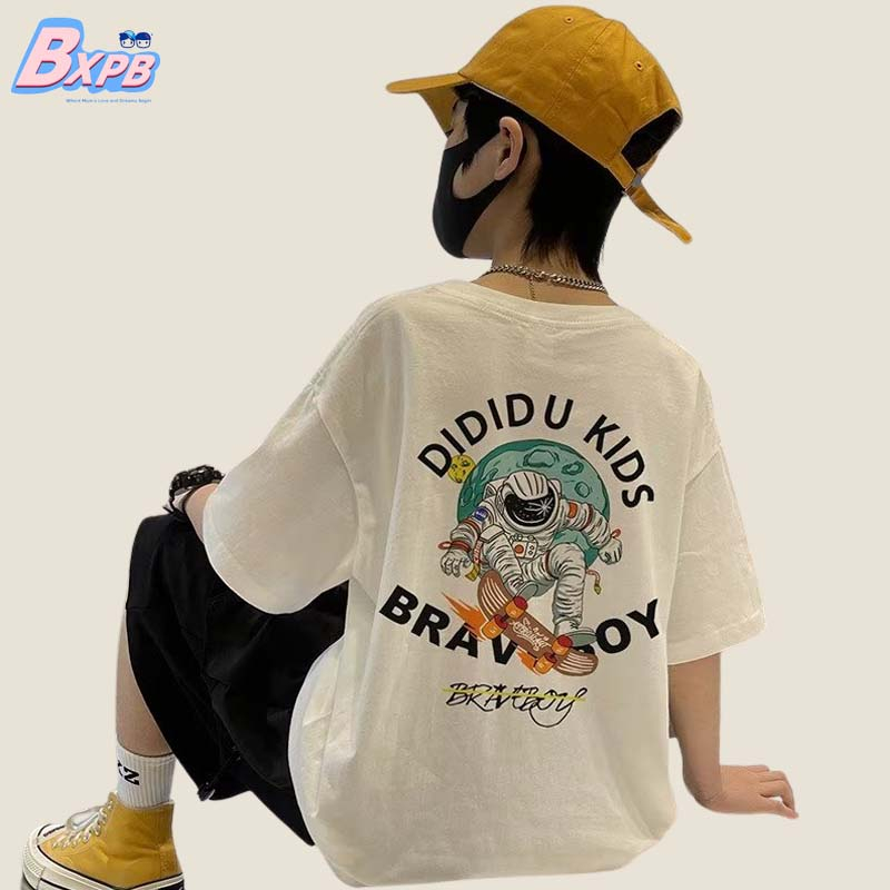 bxpb-เสื้อยืดลําลอง-ผ้าฝ้าย-แขนสั้น-ระบายอากาศ-ลายการ์ตูนนักบินอวกาศ-ทรงหลวม-ใส่สบาย-สําหรับเด็กผู้ชาย-100-160-ซม