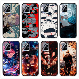 เคสโทรศัพท์มือถือกระจกนิรภัย แบบแข็ง กันกระแทก ลายการ์ตูนอนิเมะ Jujutsu Kaisen Yuji Itadori Gojo Satoru สําหรับ Infinix Note 10 pro Note 10