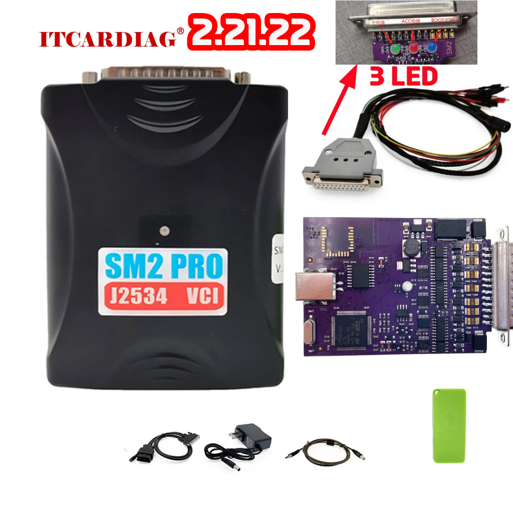 ของแท้ SM2 Pro J2534 VCI ECU สายเคเบิลบูทโปรแกรมเมอร์ อ่านและเขียน ECU ...