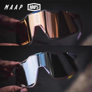 แว่นตากันแดด เลนส์โพลาไรซ์ 100% 3 เลนส์ MAAP 100% UV400 พร้อมกล่อง สําหรับขี่จักรยานเสือภูเขา เล่นสกี เดินป่า