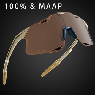 Maap &amp; 100% แว่นตากันแดด เลนส์โพลาไรซ์ 3 เลนส์ สําหรับขี่จักรยานเสือภูเขา เดินป่า ตั้งแคมป์ เล่นสกี กีฬา