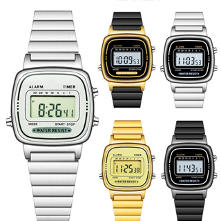 นาฬิกาข้อมือดิจิตอล Casio LA670WA สีทอง และสีเงิน สไตล์เรโทร สําหรับผู้หญิง