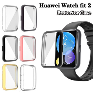 สําหรับ Huawei Watch Fit 2 ป้องกันหน้าจอ ชุบ เคสสมาร์ทวอทช์ อุปกรณ์เสริม TPU กันชนรอบด้าน สําหรับ Huawei Watch Fit2 Fit เคส