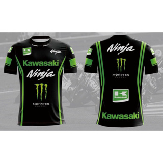 ใหม่ เสื้อยืดลําลองแฟชั่น แขนสั้น พิมพ์ลาย Kawasaki tare driver racing team 3D NDZZ