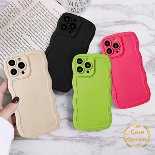 เคสโทรศัพท์มือถือ ป้องกันกระแทก ลายคลื่น สีแคนดี้ แบบเรียบง่าย สําหรับ OPPO A77s A57 2022 A12 A55 A15 A95 A54 A16K A16 A96 A7 A76 A3s A15s A16E A53 A9 A5 A16s A74 A1K A5s Reno 5 8 7 6 A12E F9 A52