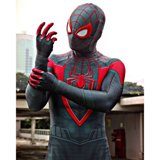 ชุดบอดี้สูทคอสเพลย์ Miles Morales PS5 Spiderman Peter Parker Superhero เหมาะกับปาร์ตี้ฮาโลวีน สําหรับผู้ใหญ่ และเด็ก