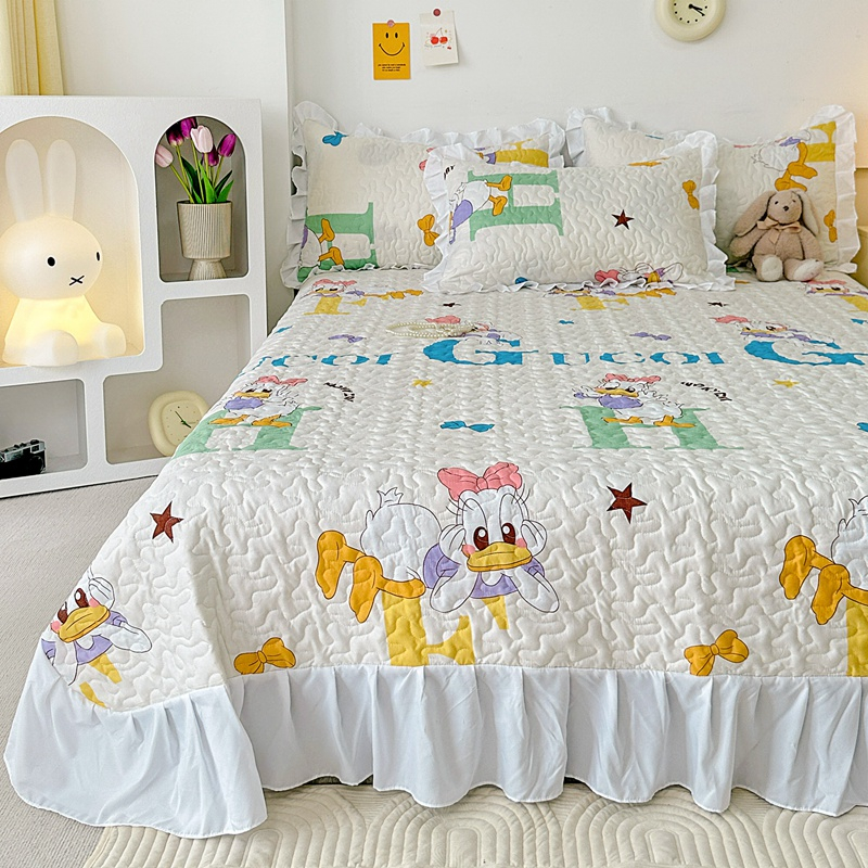 ผ้าคลุมเตียงผ้าฝ้าย-ผ้าคลุมเตียง-ผ้าฝ้าย-แบบหนานุ่ม-พิมพ์ลายลูกไม้-สีขาว-สําหรับเตียงควีนไซซ์-6-ฟุต-5-ฟุต-bed-cover