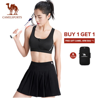 CAMEL SPORTS ผู้หญิง สปอร์ตบรา ระบายอากาศ ไร้สาย เบาะดันทรง กีฬา ฟิตเนส ยิม โยคะ ออกกําลังกาย ชุดชั้นใน สปอร์ตบรา